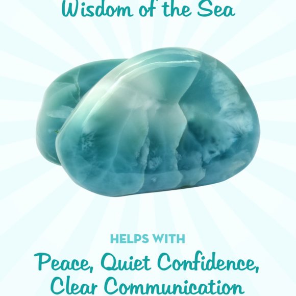 Pear Shaped Natural Larimar Sterling Ring Sz 6 - Picture 6 of 11